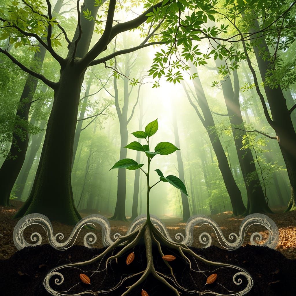 Interconnected Root Systems Communicate in Surreal Style