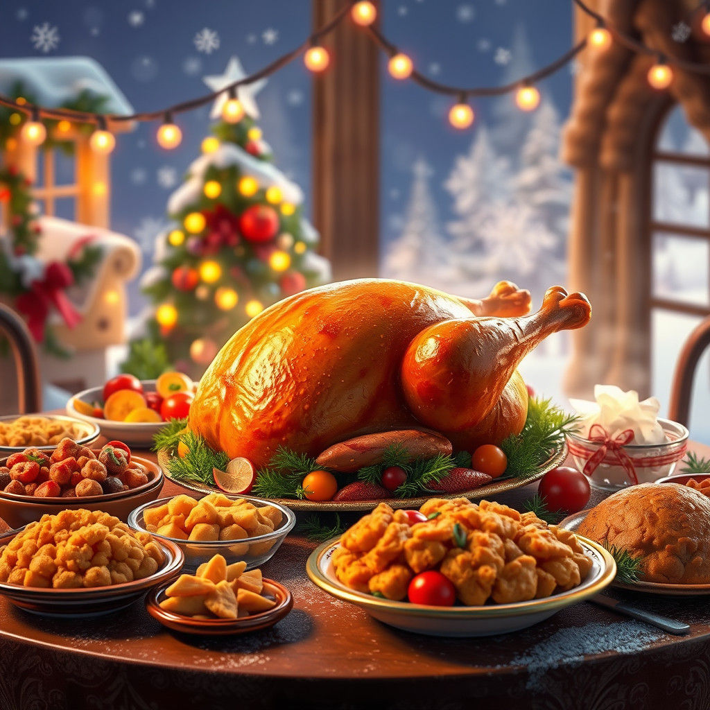 Festive Holiday Dinner in a Winter Wonderland