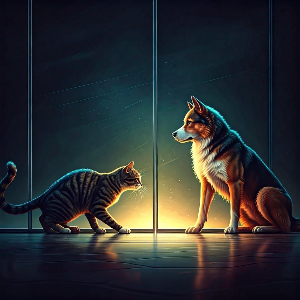 Furry Foes Divided by Glass, in Stalenhag-Inspired Fantasy A...