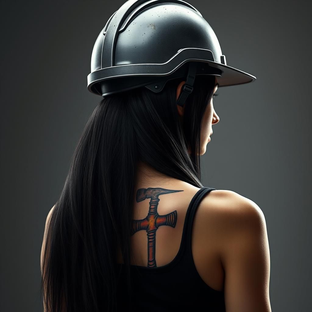 Mining Girl Portrait in Digital Art Style