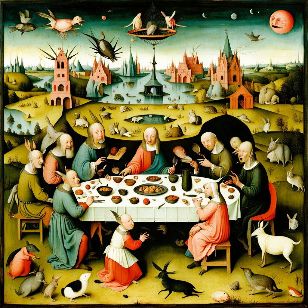 Surreal Grotesque Scene Inspired by Bosch