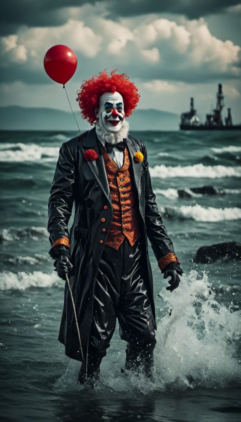 Colorful Portrait of an Old Man at Sea