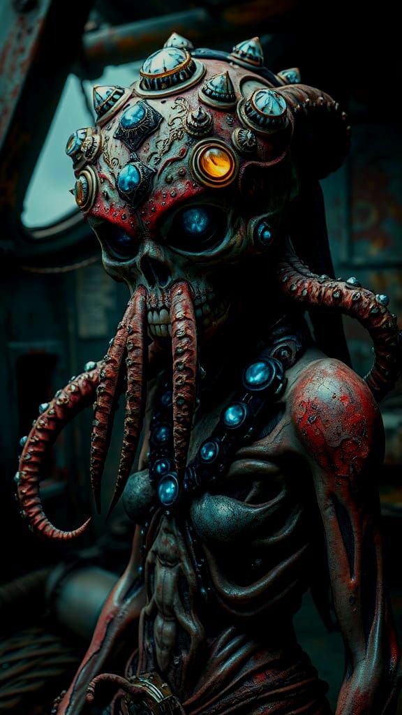 A grotesque chic galactic pirate