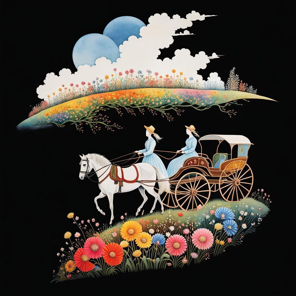 Sister of Charity Silhouette in Double Exposure Style