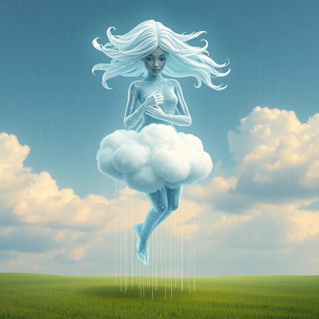 Ice Woman in Sky Causes Rain