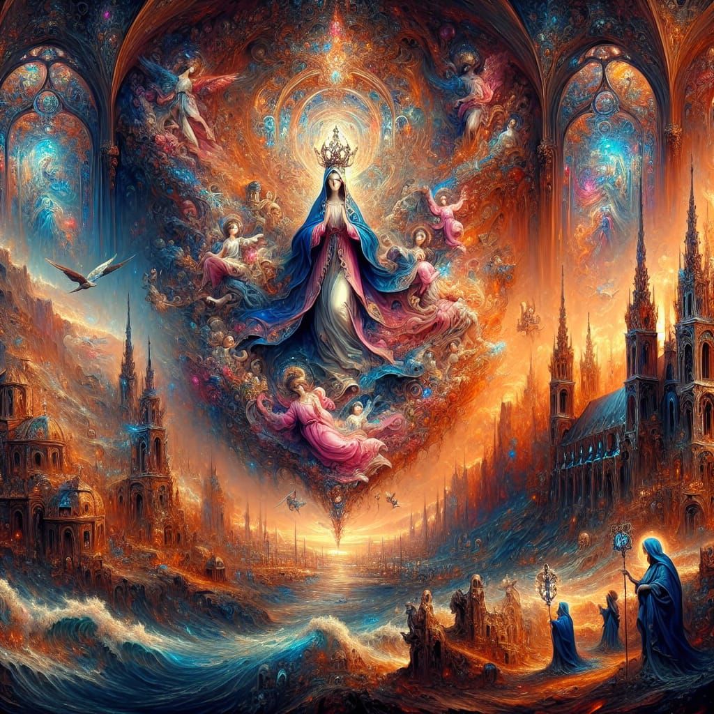 Our Lady of Gifts: Detailed Matte Painting