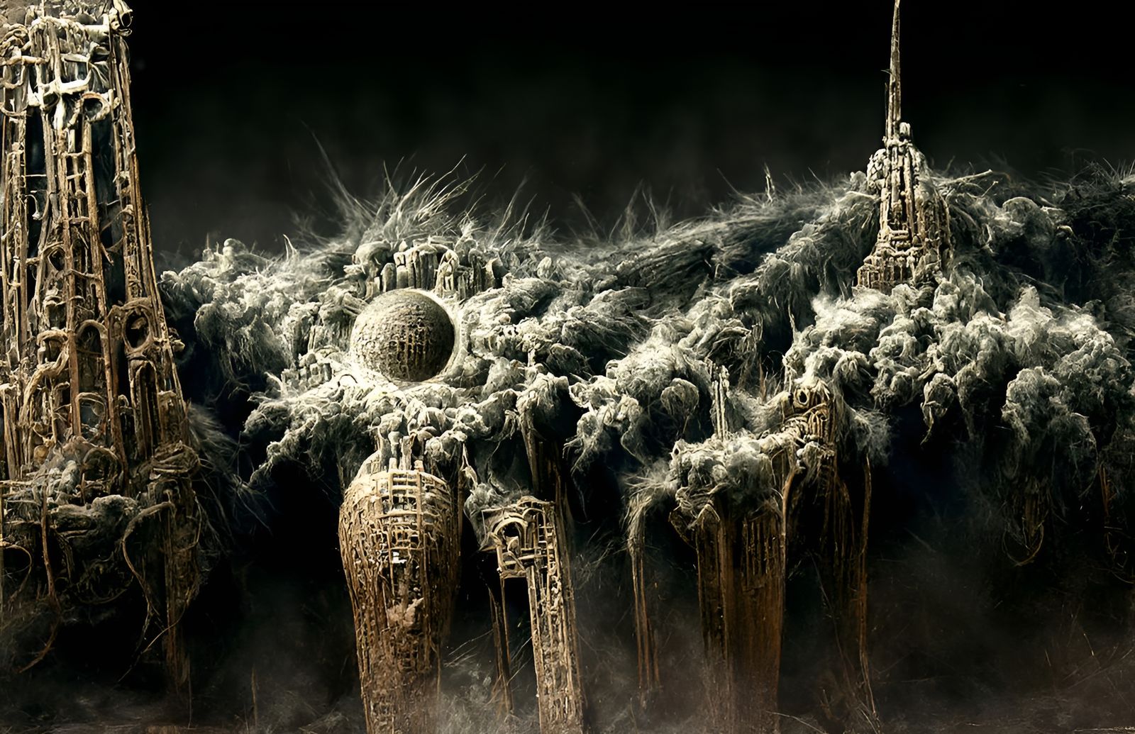 Beksinski Prophet: Hyperrealistic Matte Painting