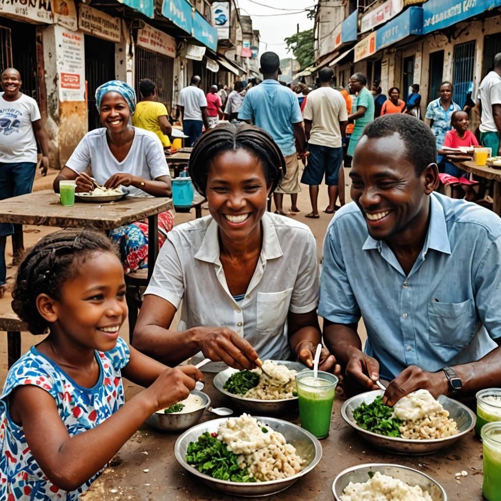 Eating... Ugali in Mombasa