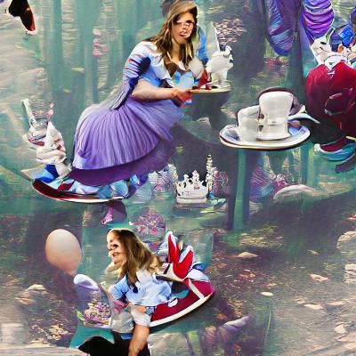 Queen in a Surreal Wonderland Landscape