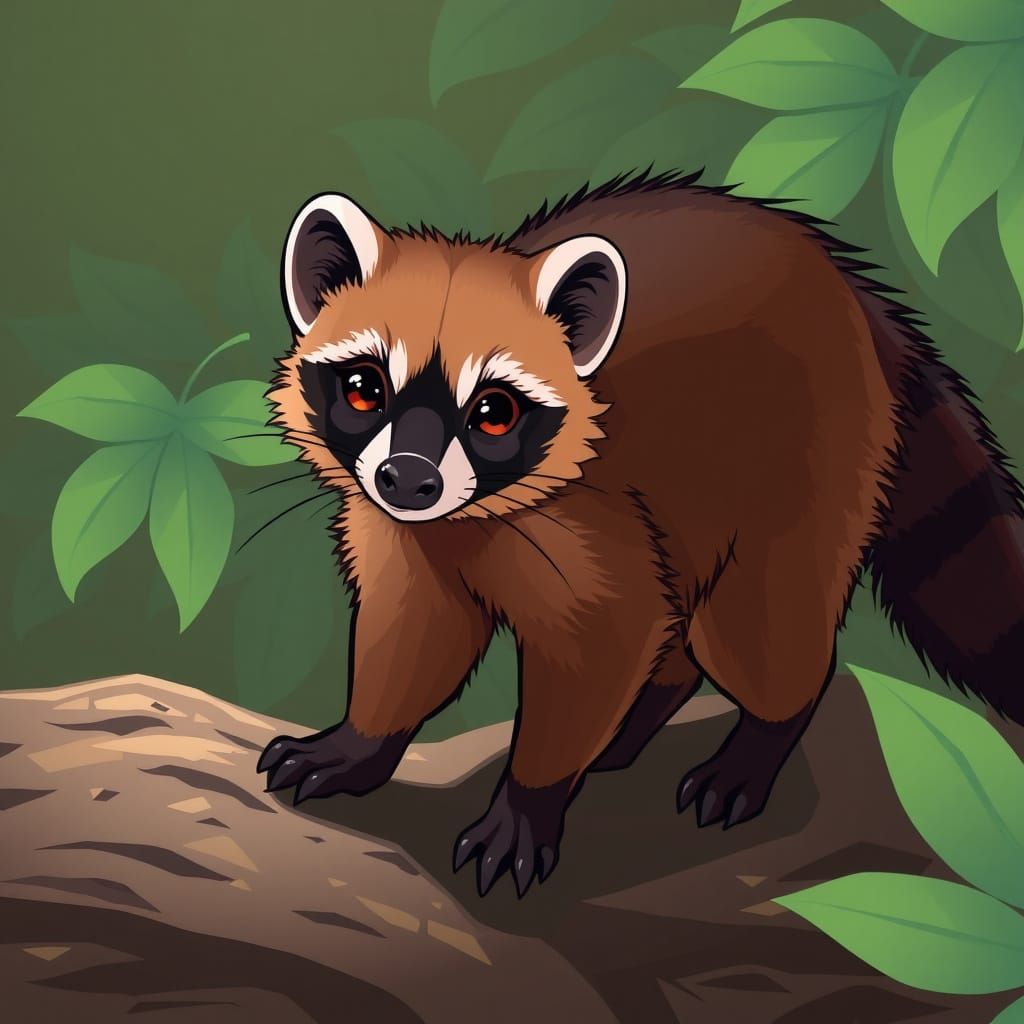Detailed Portrait of a Coati