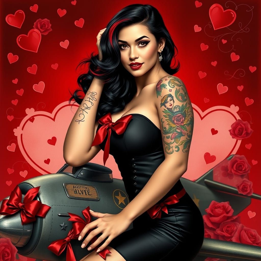 Vintage Glamour Bombshell Captured on Valentine's Day