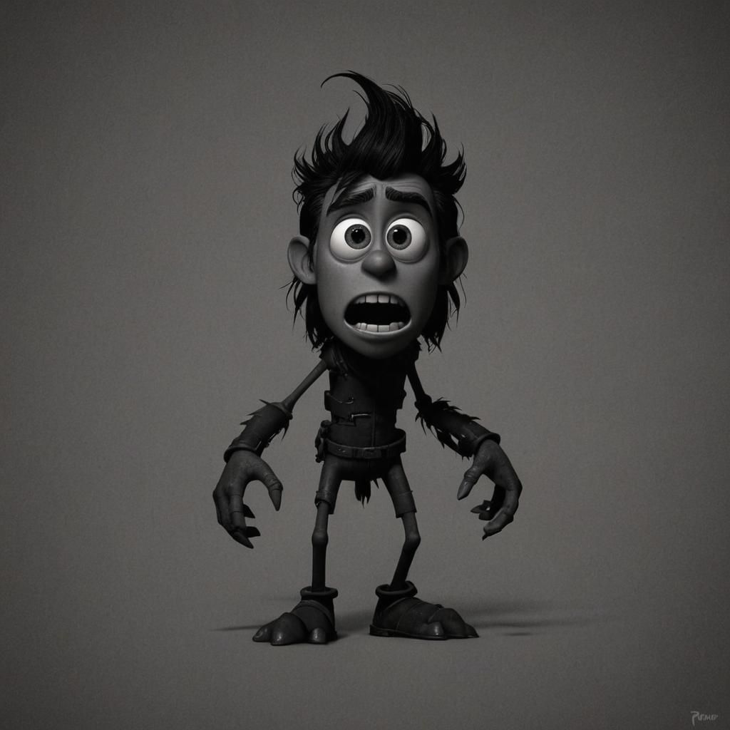 Grimdark Concept in Pixar Animation Style