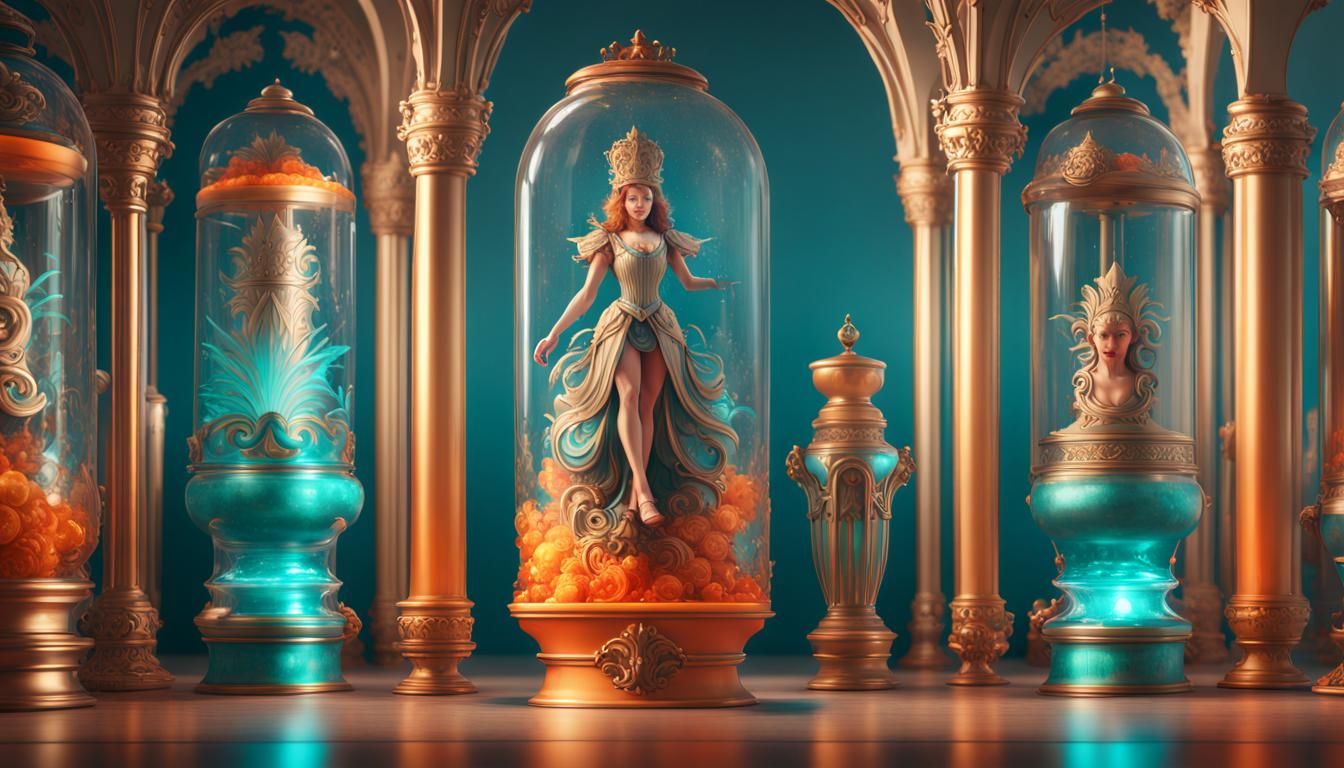 Hyperdetailed Nutcracker Concept Art in Triadic Colors