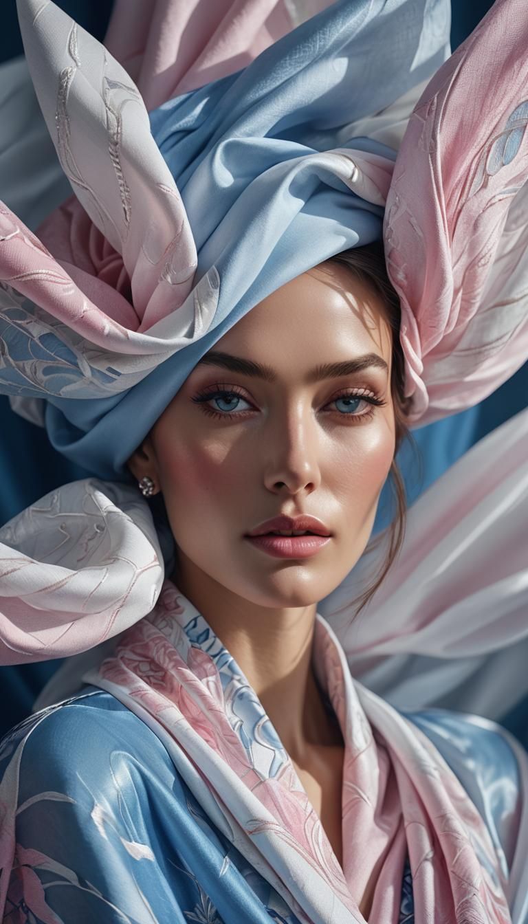 Stunning Woman in Modern Luxury Clothing