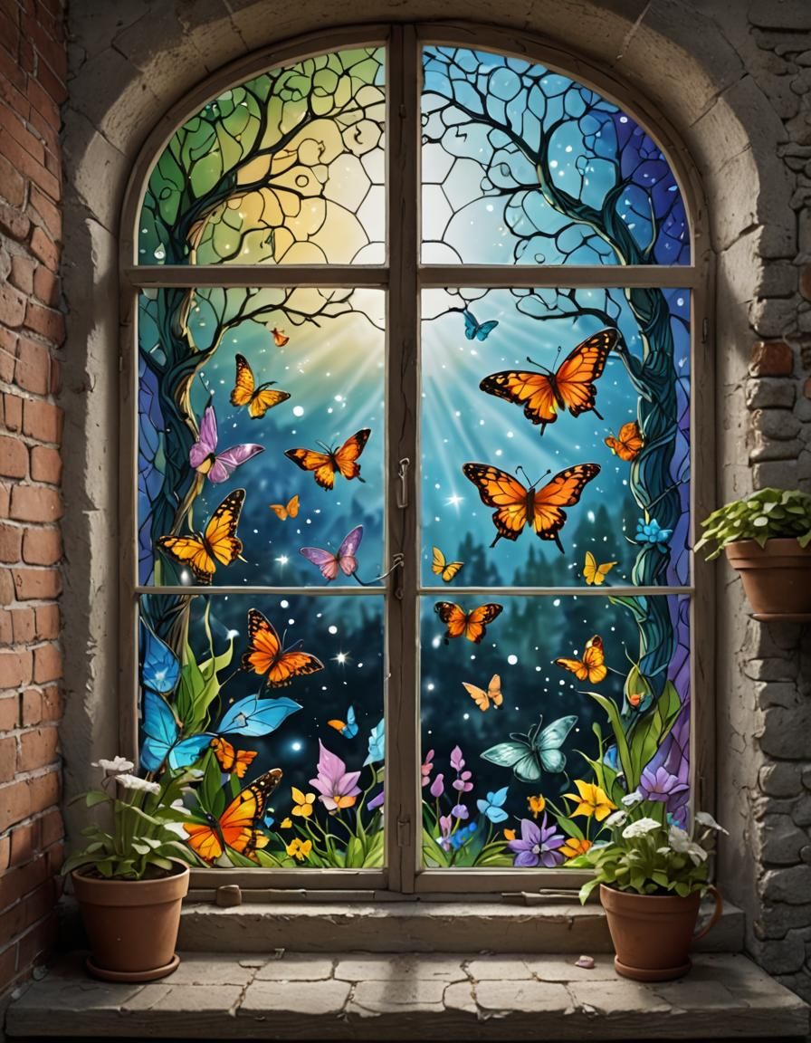 Enchanting Fairy-Tale Window of Fantasy and Magic