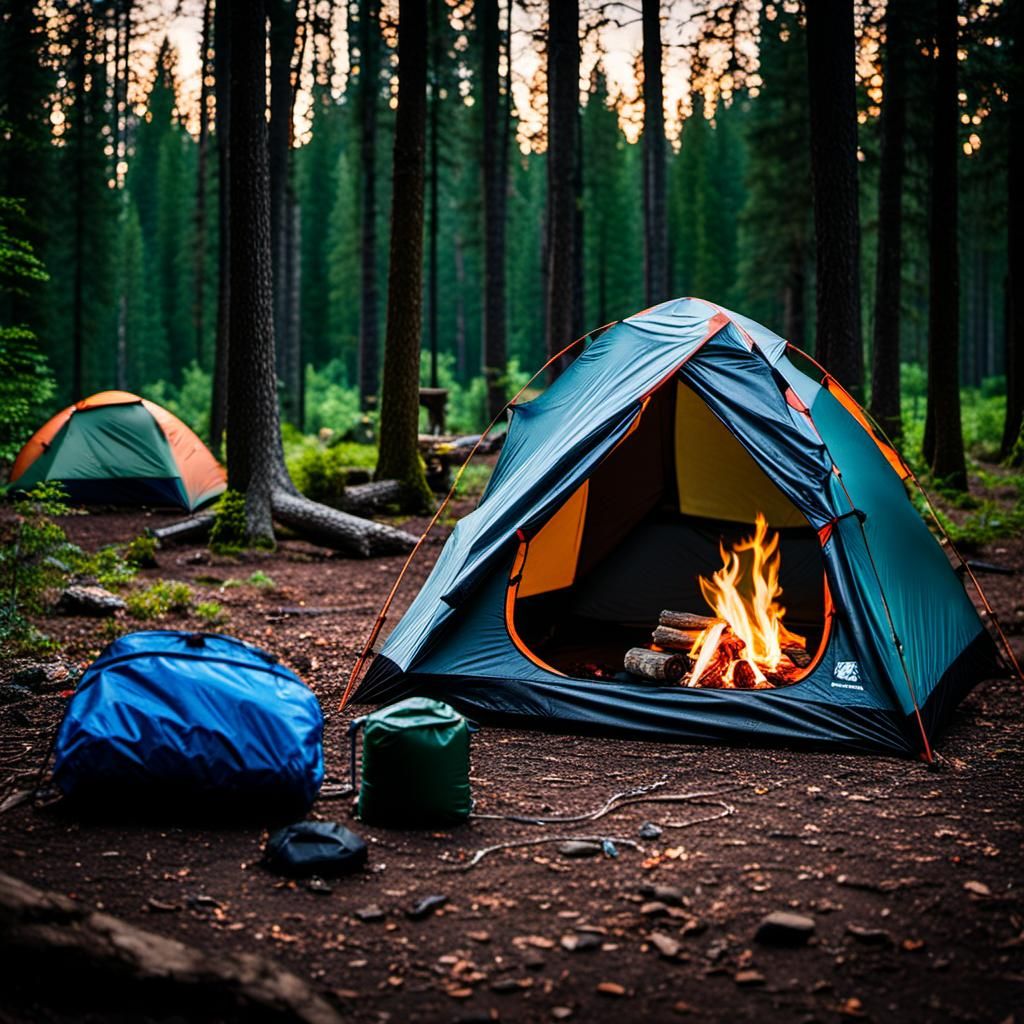Ultra-Lite Backpack Camping in the Woods