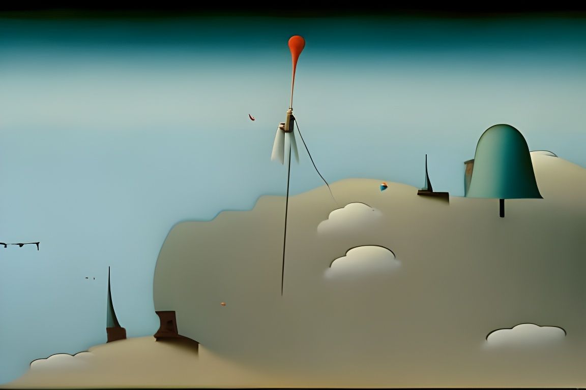 Surreal Landscape Inspired by Yves Tanguy