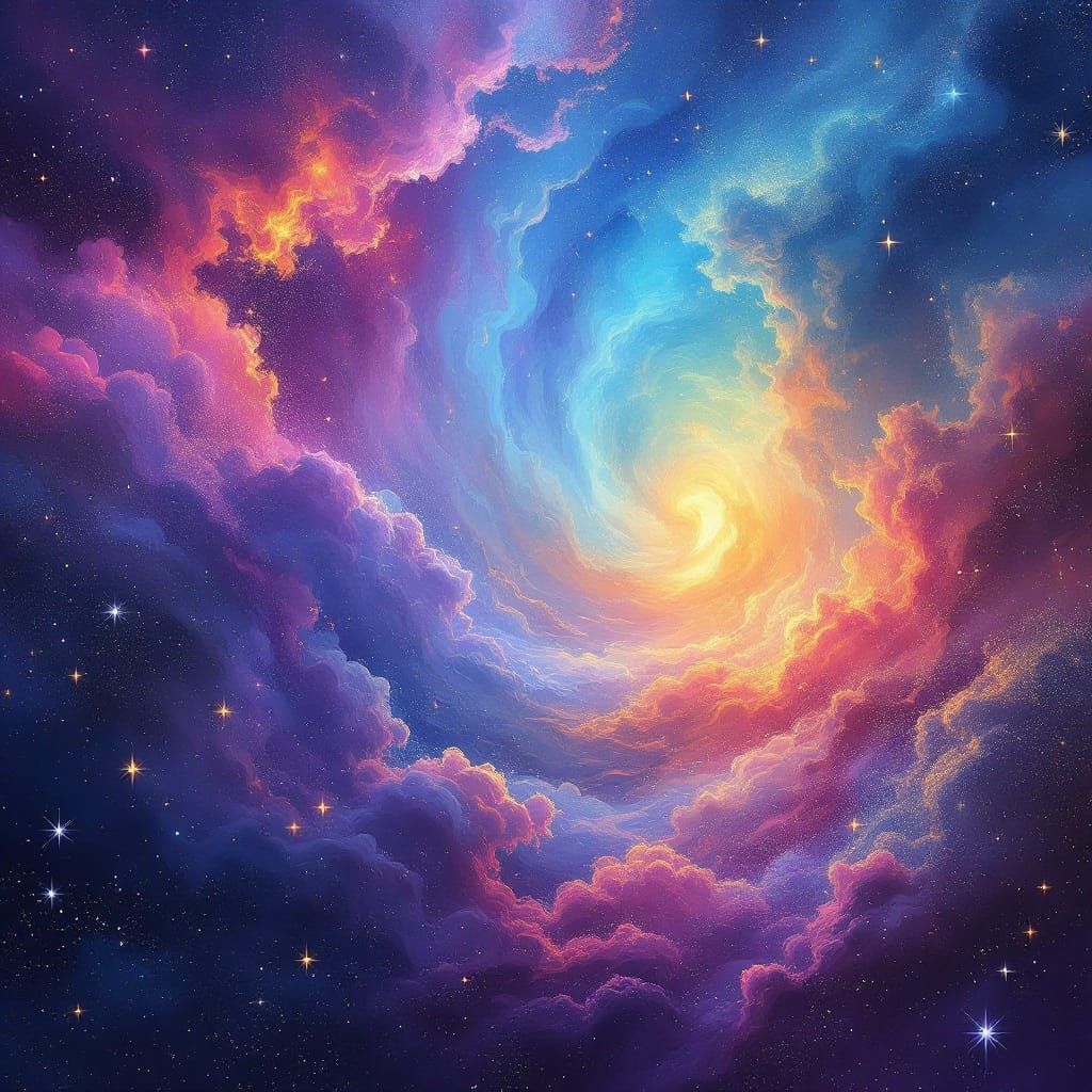 Ethereal Dreamscape in Abstract Expressionist Style