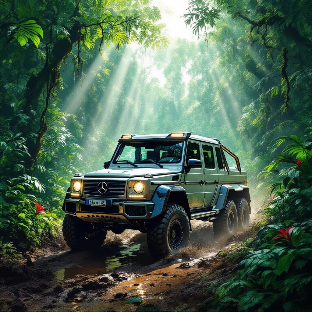 Mercedes 6x6 G-Wagon in Tropical Rainforest