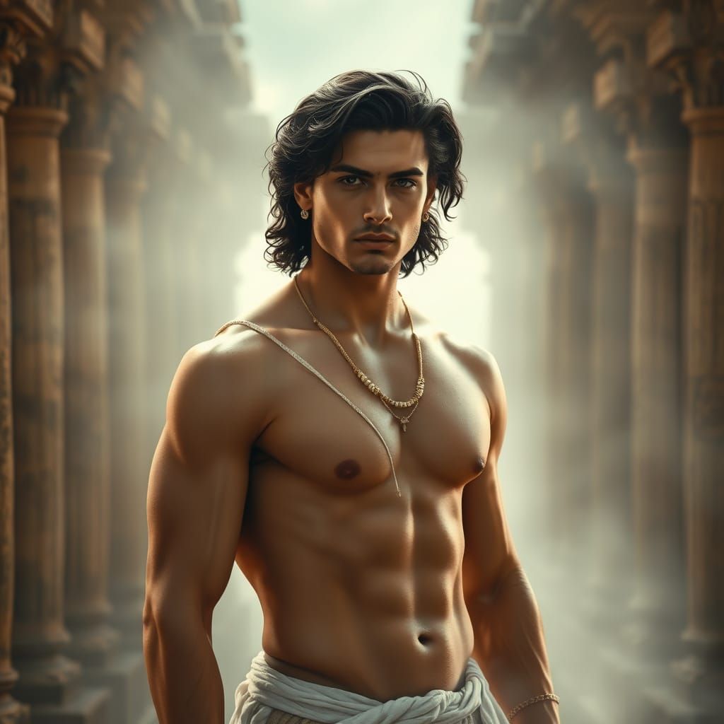Greek Prince Amidst Ancient Indian Temples