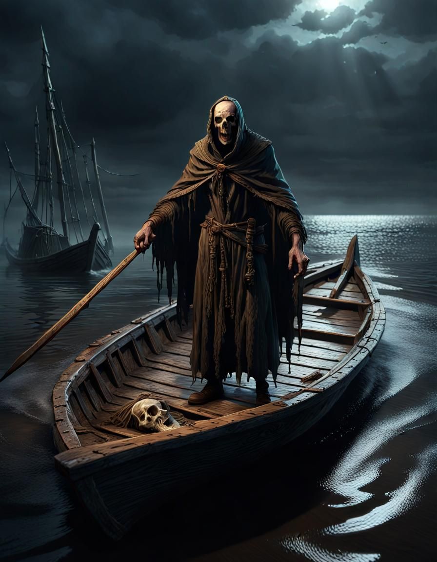 Grim Reaper as Charon, Ferryman of the Dead