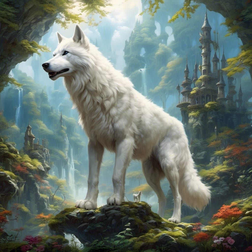 Glass Wolf Containing Mountain Nature