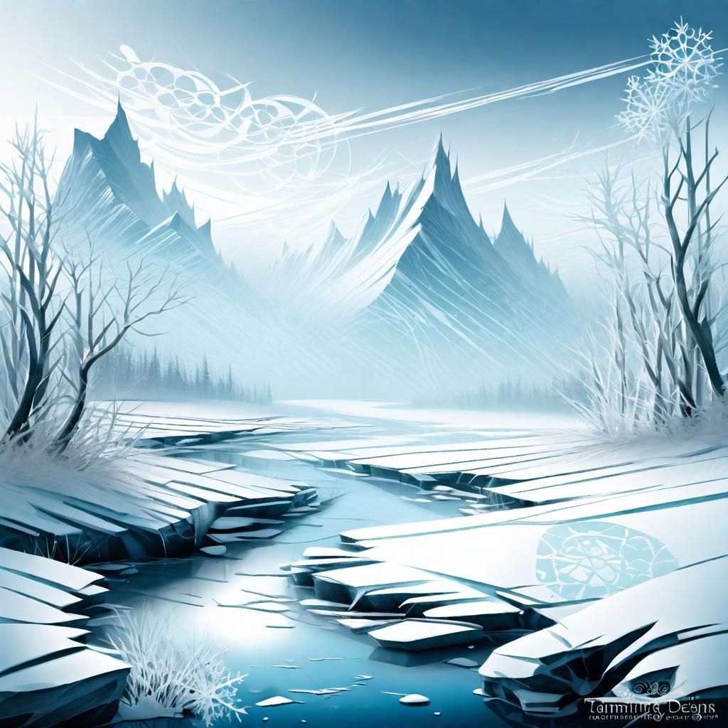 Desolate Frostbitten Winter Landscape