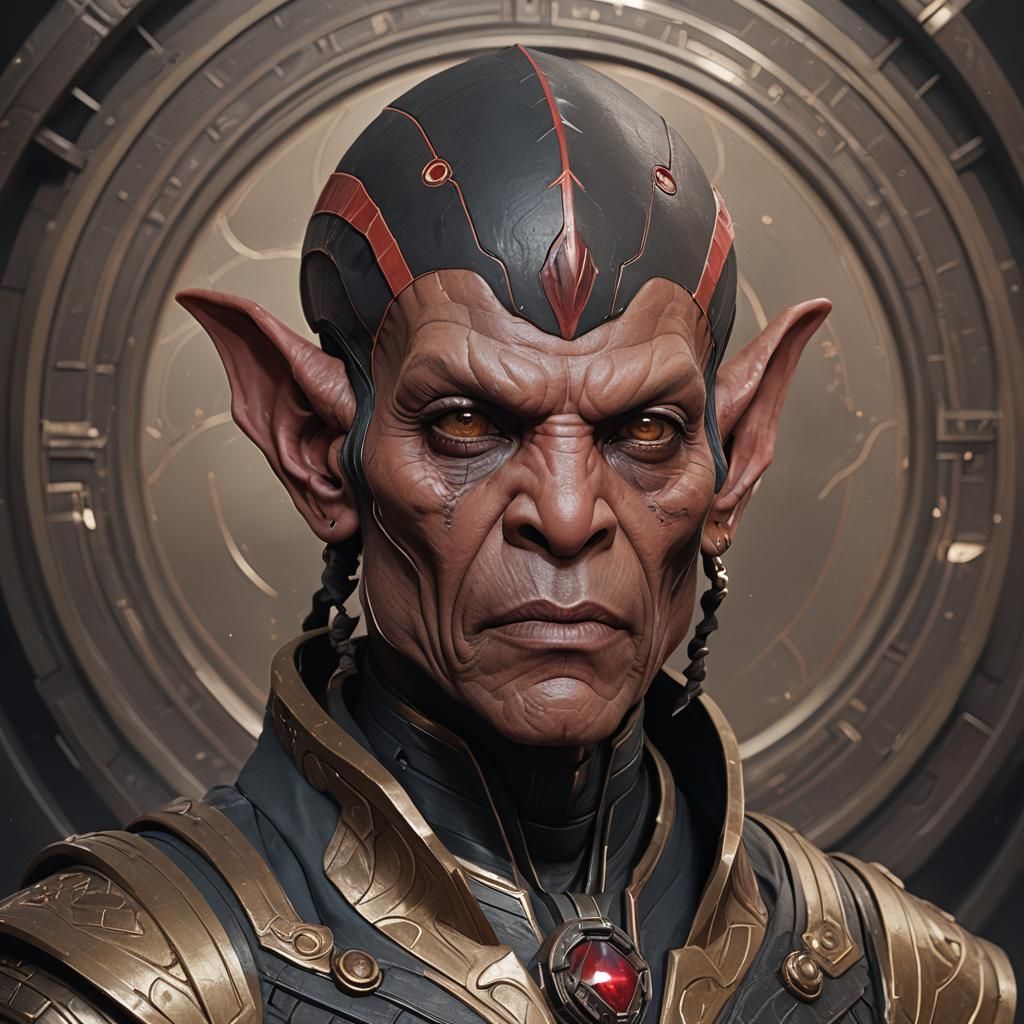 Hybrid Character Portrait: Detailed Digital Concept Art