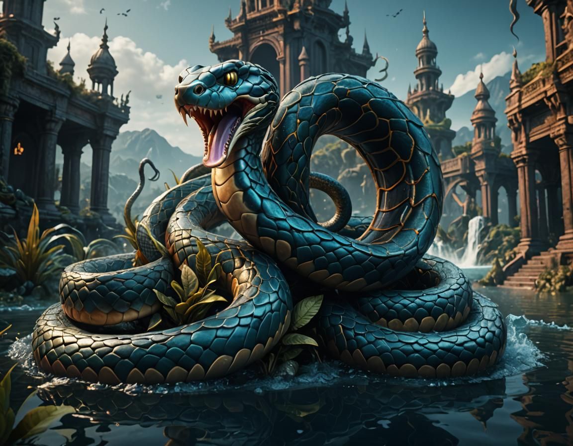 A Snake made of water