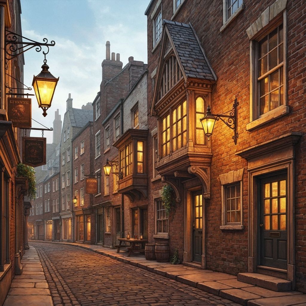 Shambles Street York Tavern in Golden Light