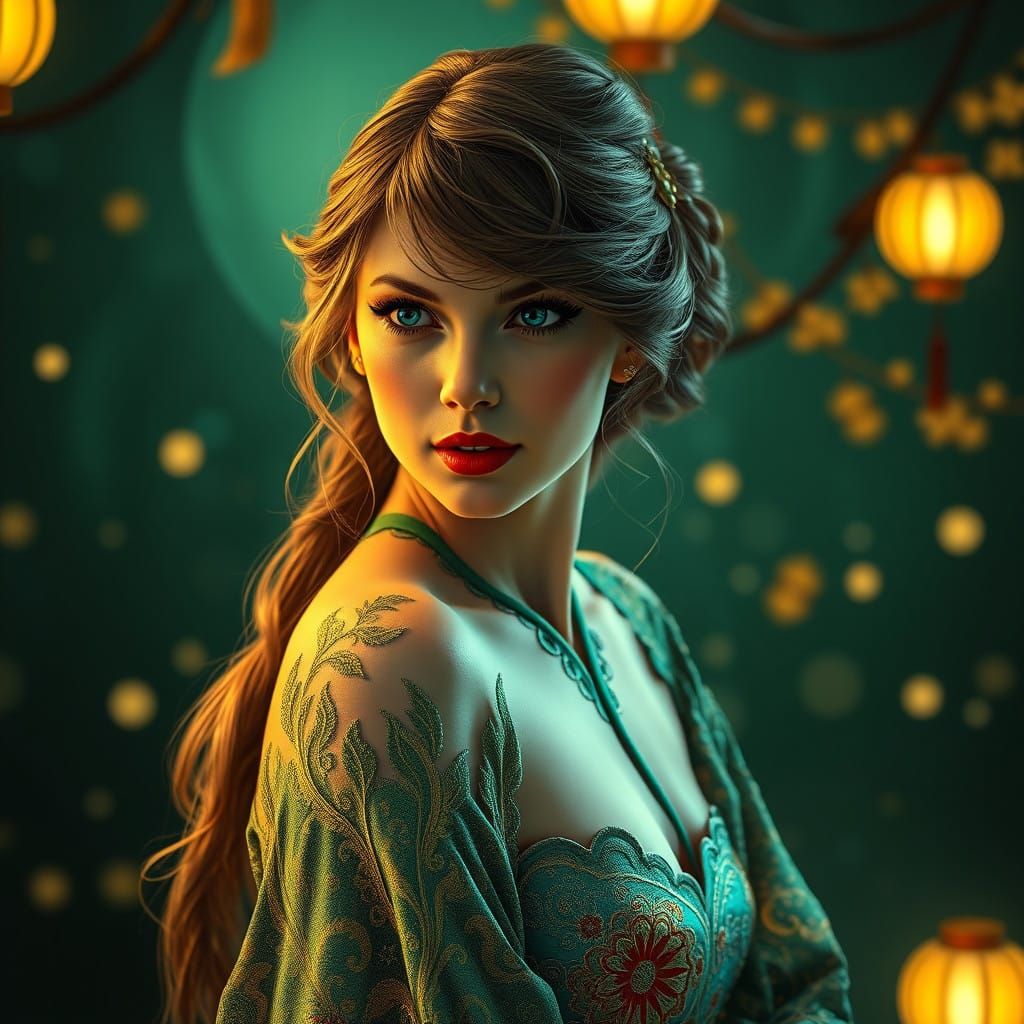 Japanese-Inspired Portrait of a Starlet