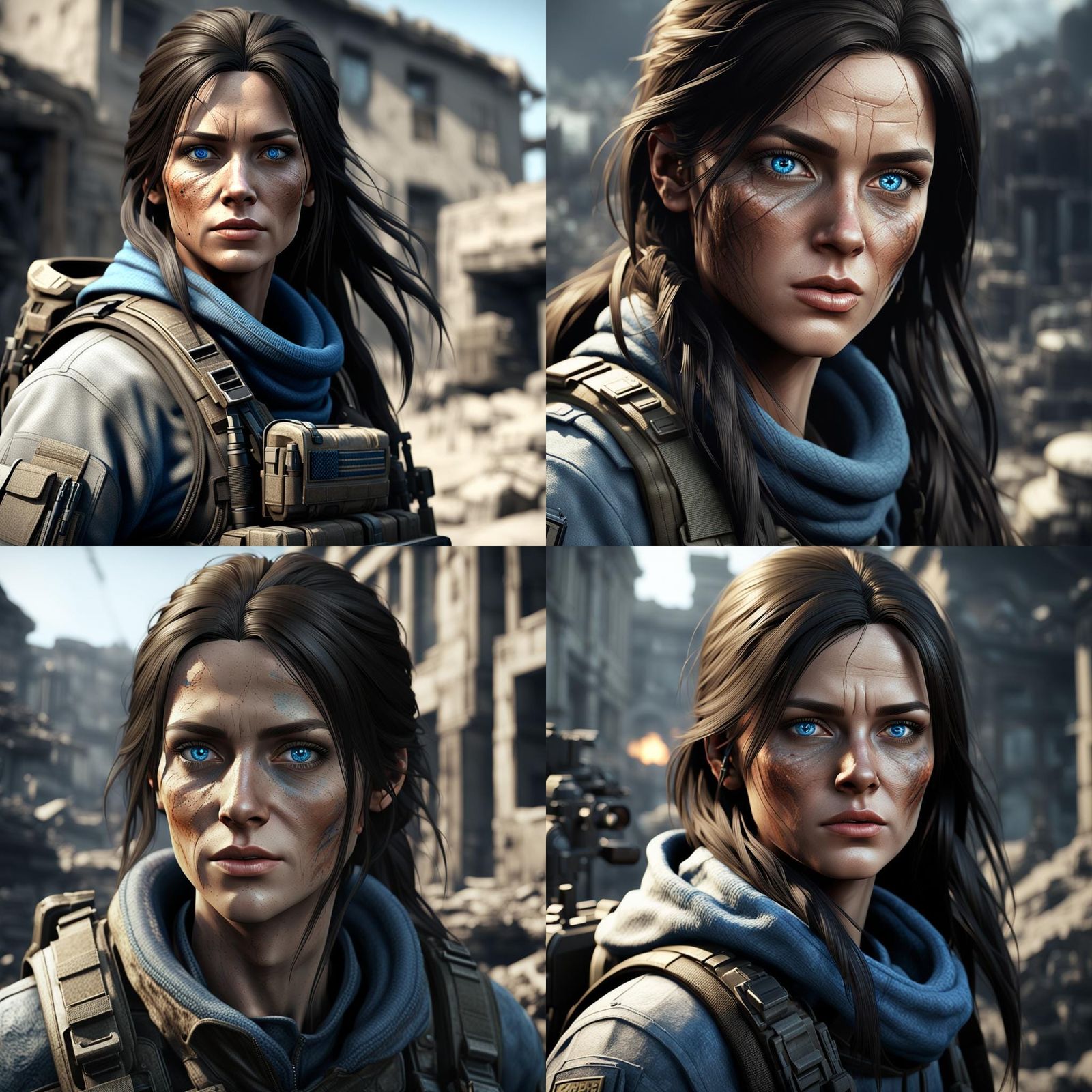 Female Character with John Price in 3D Game Art