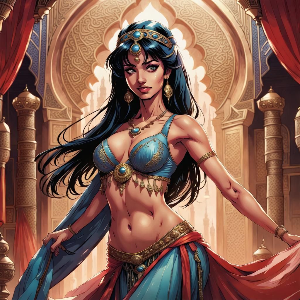 Arabic belly dancer