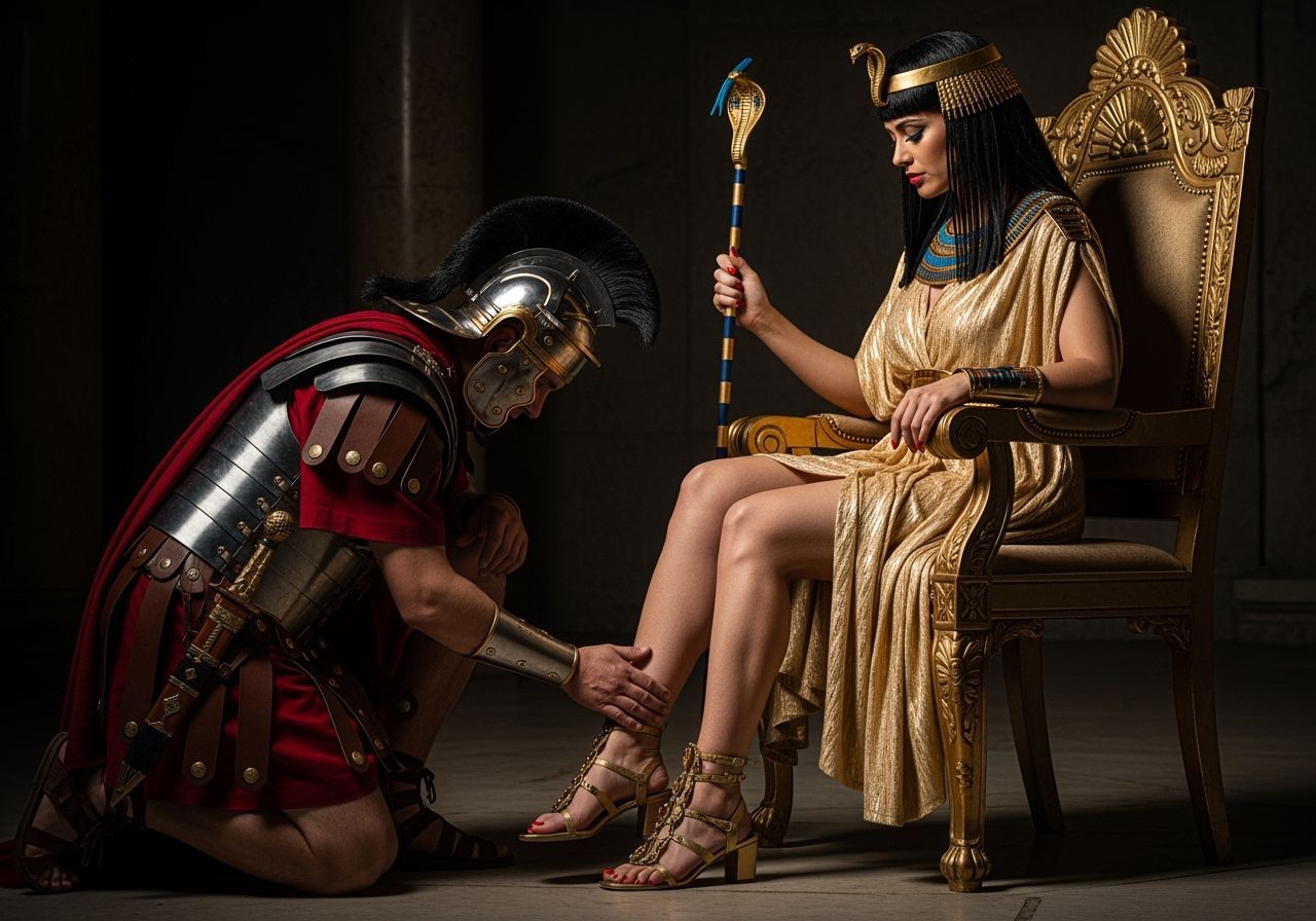 Egyptian Queen Enthroned, Roman Homage in Baroque Style