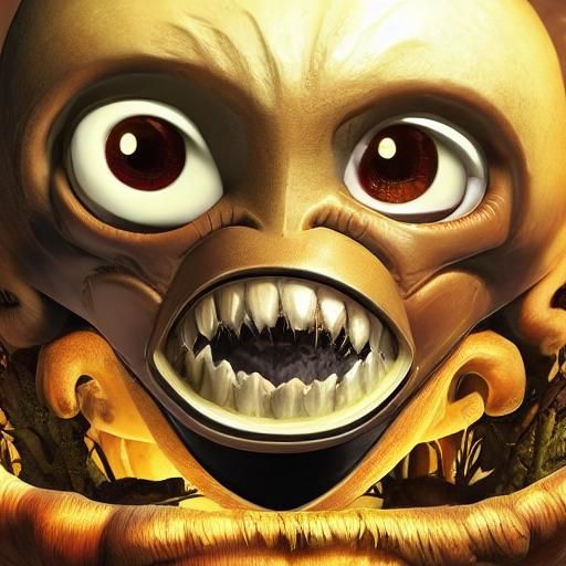 Cute Alien Plant Wizard in Maximalist Style