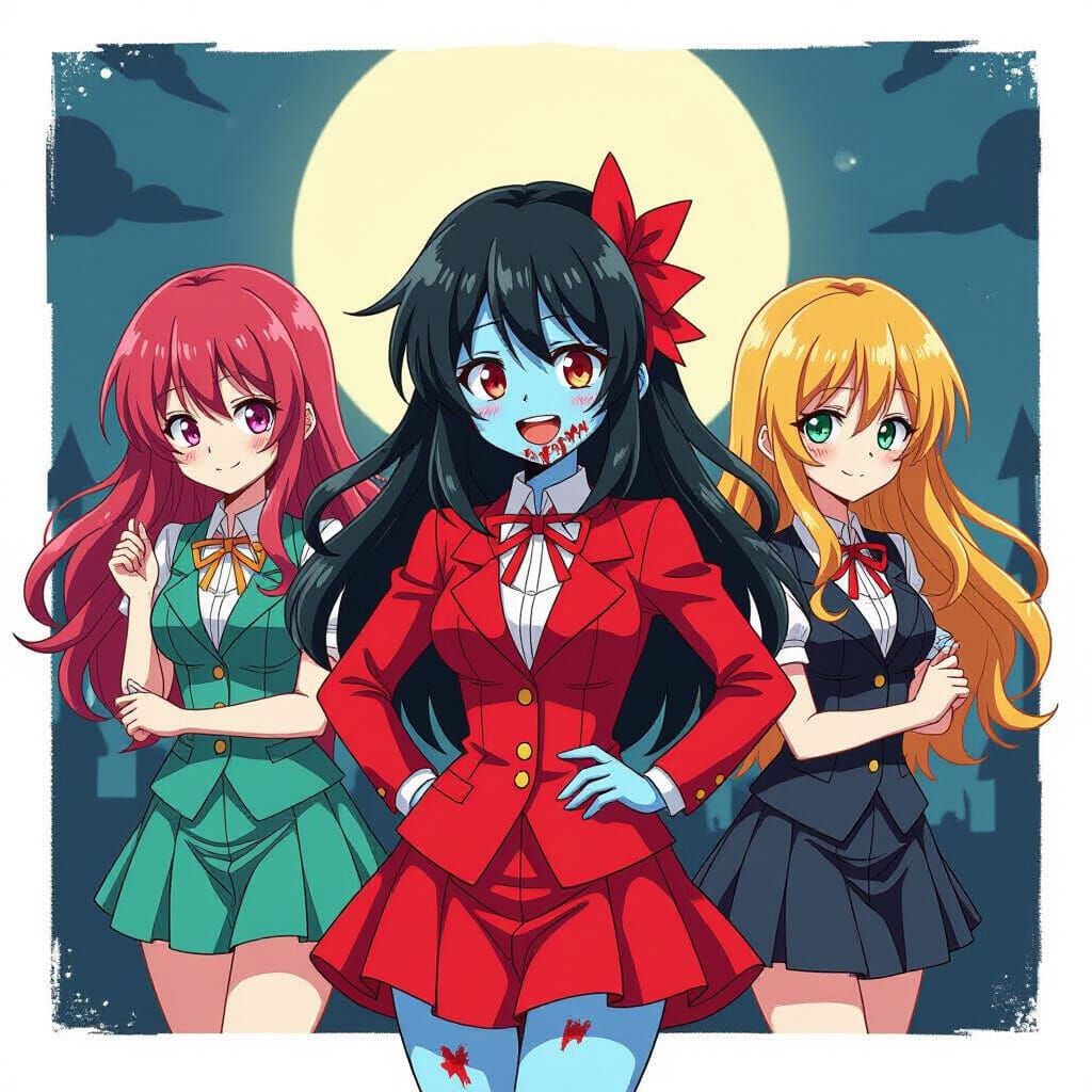 Zombie Prom Night in Manga Style