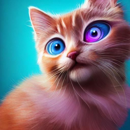 Pixar Style Kittens in Bright 3D Rendering