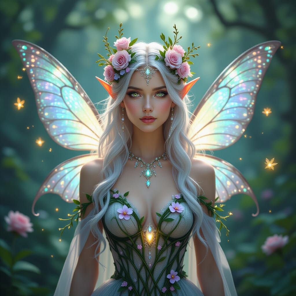 Ethereal Fairy Queen in Enchanted Forest