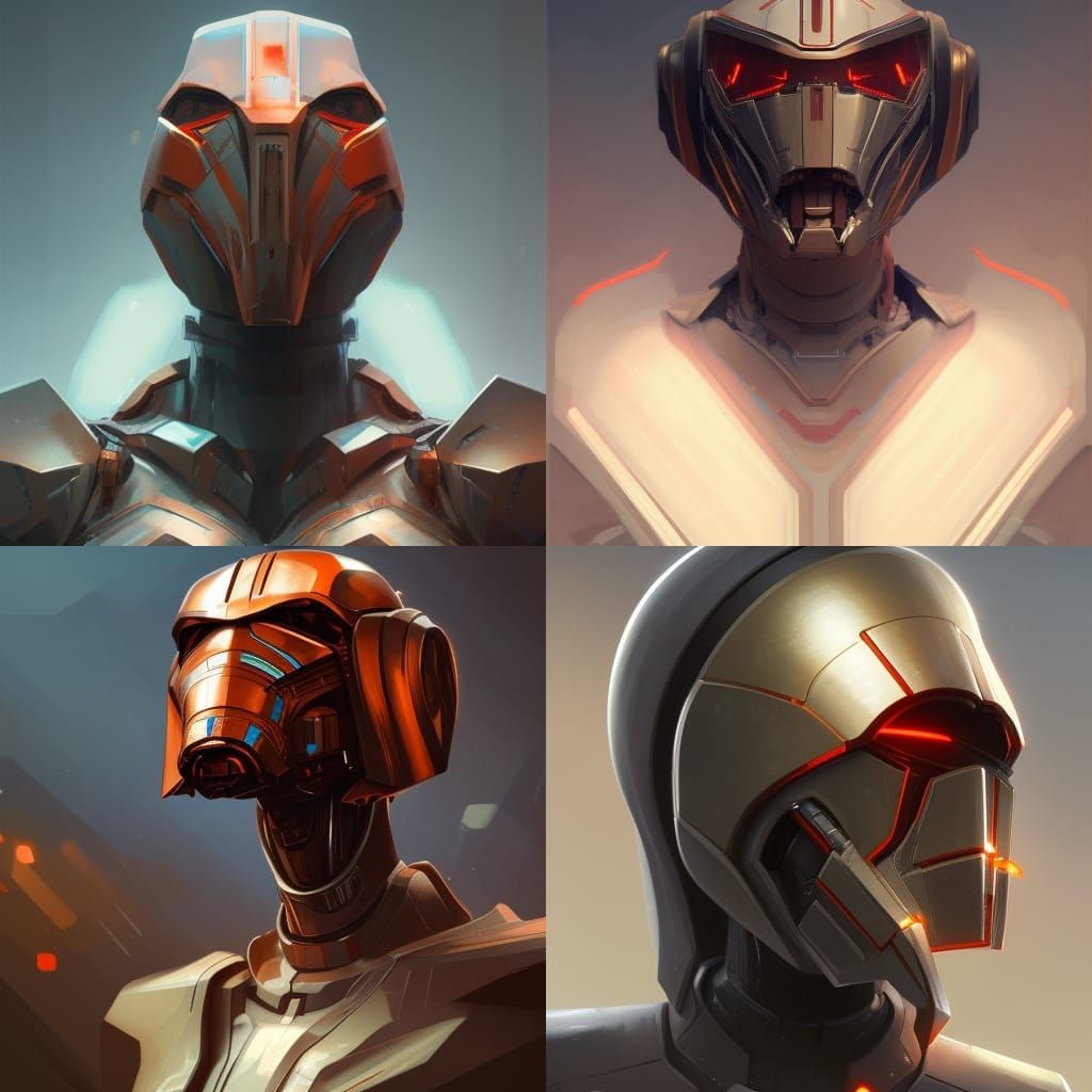 Battle droid head and shoulders portrait, 8k resolution conc...