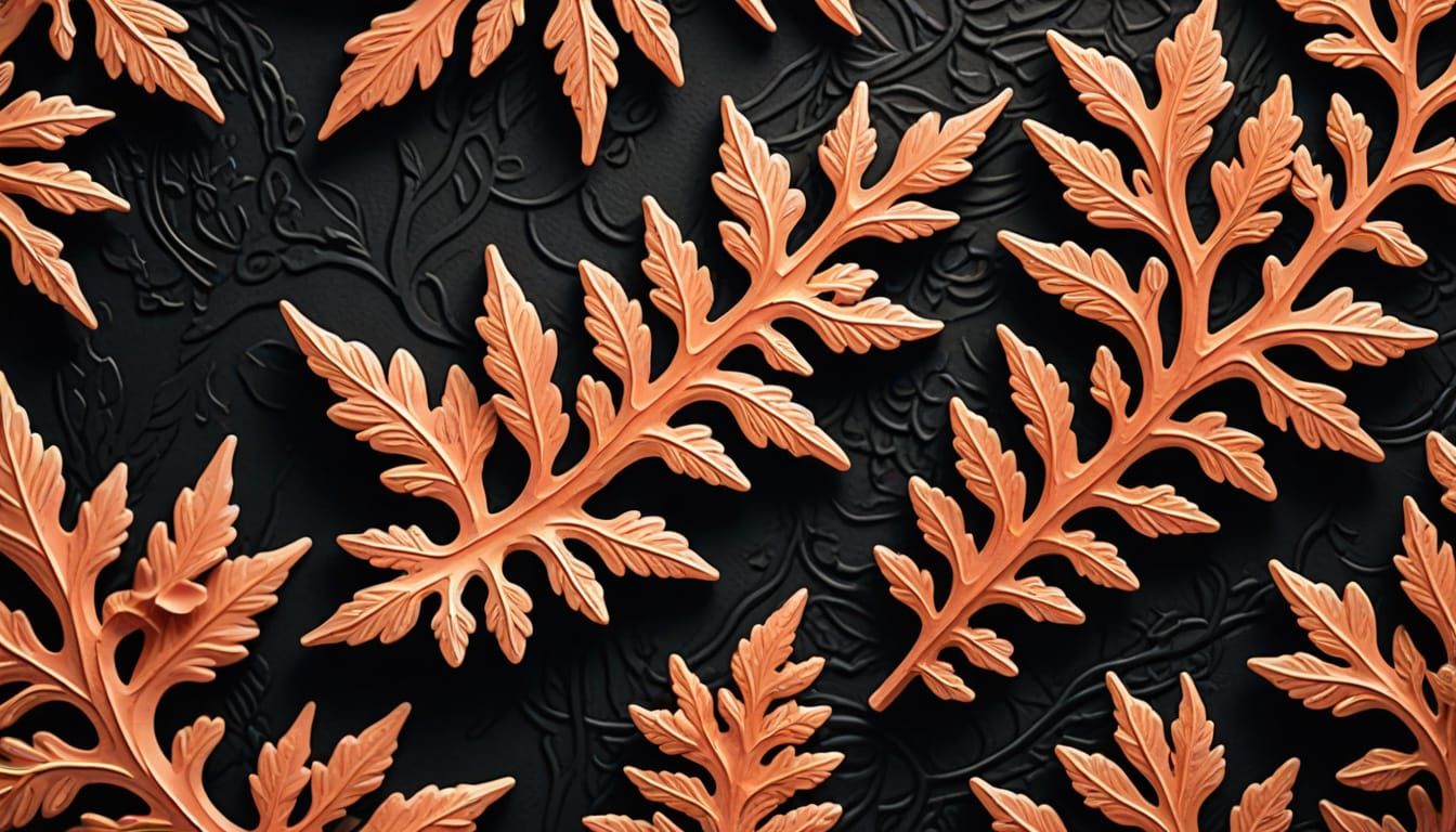 Black and Coral Stationery Mockup with Golden Lighting