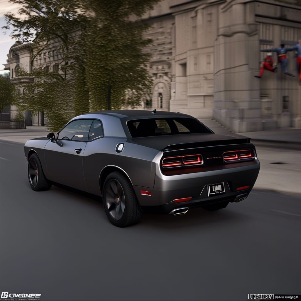 Dodge Challenger: 3D Rendered Artstation Design