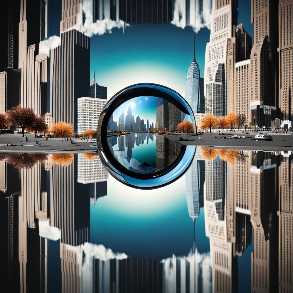 Cityscape Reflection in Eye