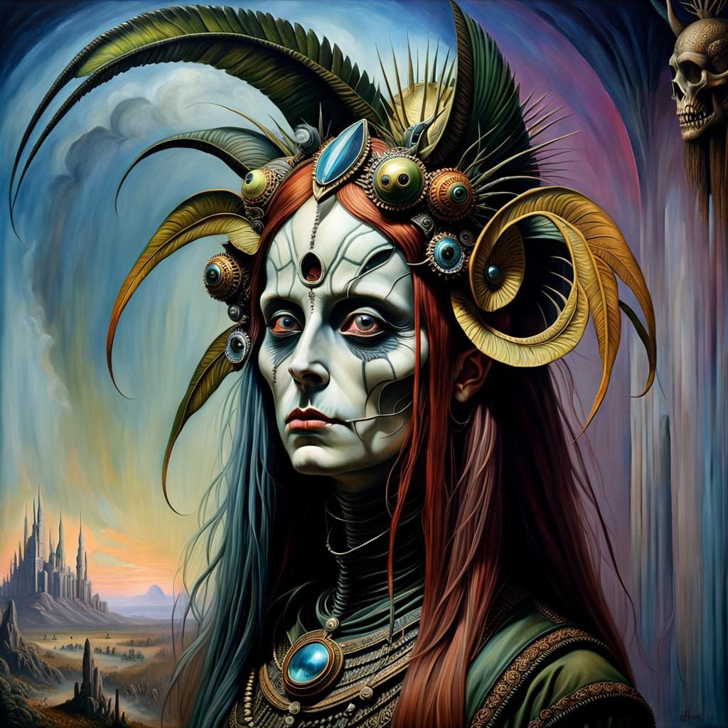 Surreal Portrait in Post-Apocalyptic Wonderland