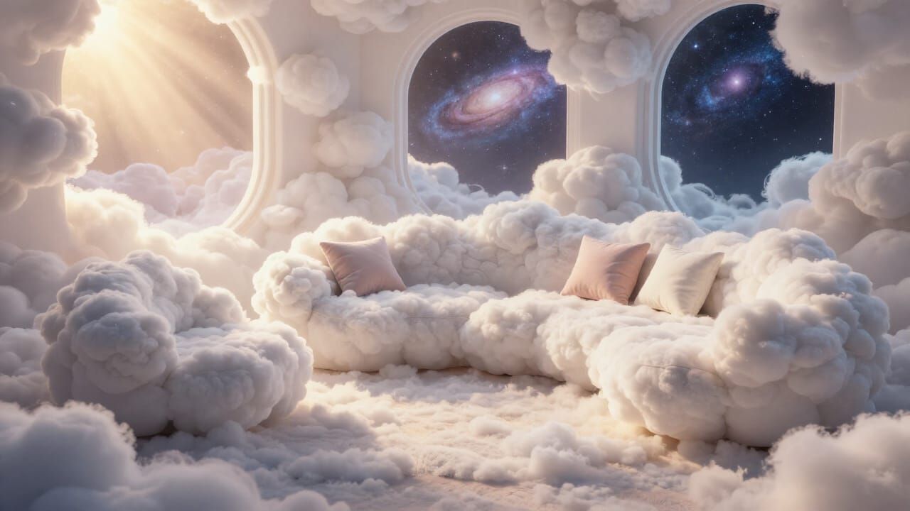 Cloud Living Room: Surreal Furniture in Dreamlike Atmosphere