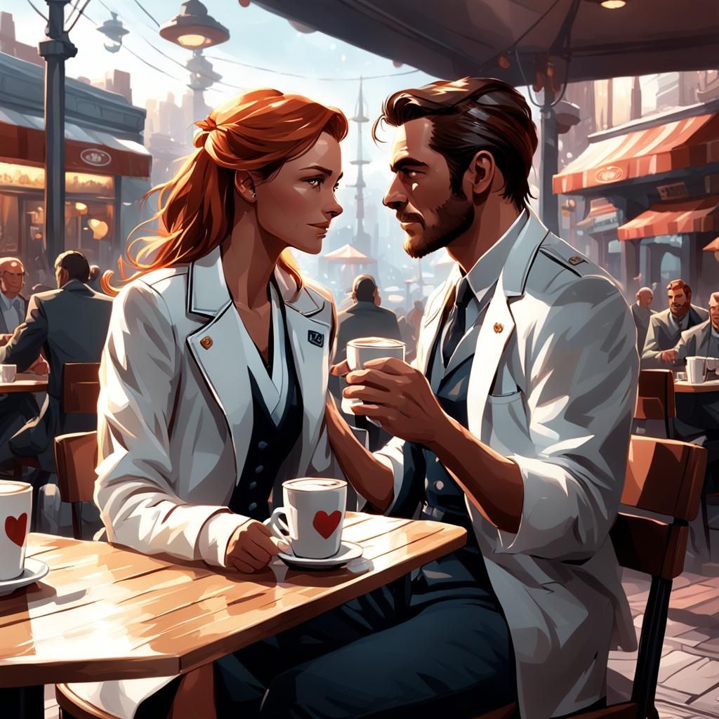 Romantic Wedding Scene in Dynamic Lighting