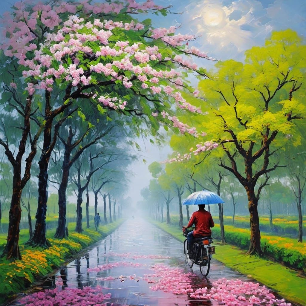 Bicycling in the storm