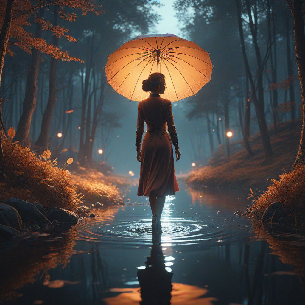 Goddess Queen on Ripples of Water