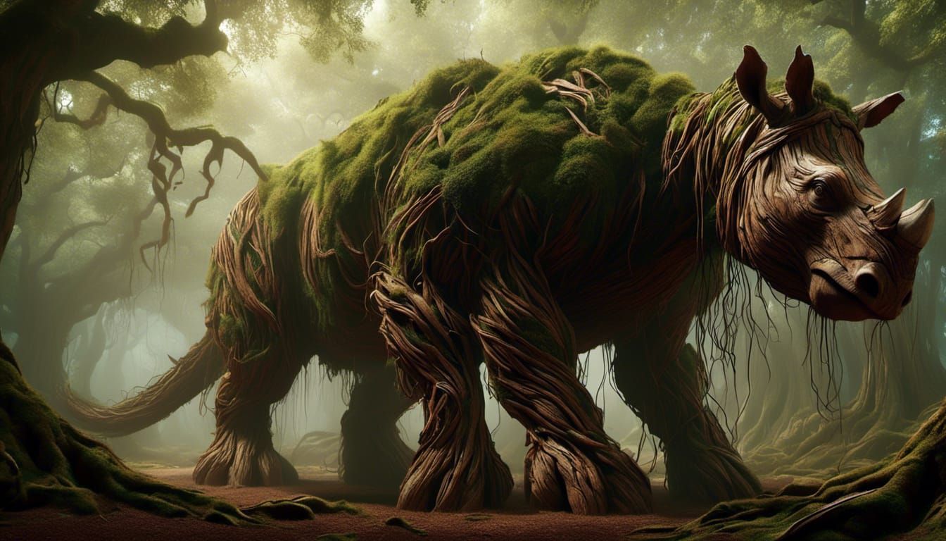 Corroded-Biomechanical Chimera in Hybrid Forest