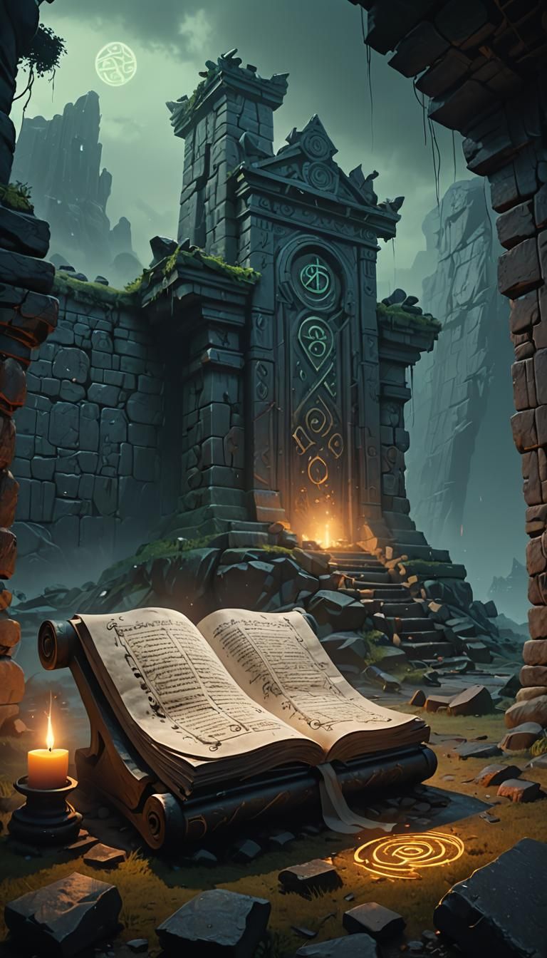 Ethereal Scroll Unfurls Ancient Mystical Secrets