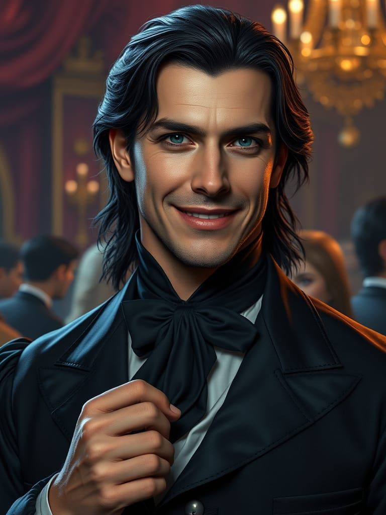 Elegant Gentleman at a 19th Century Ball